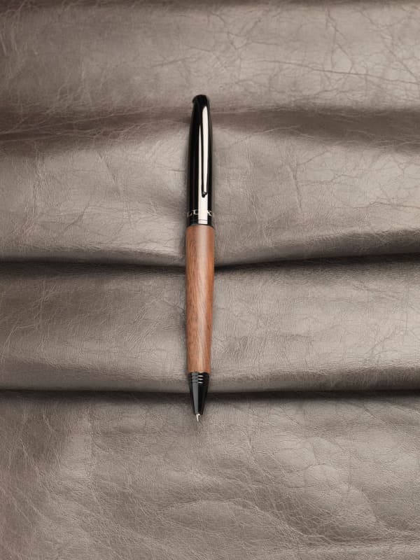 Loure wood barrel ballpoint pen (black ink) 5