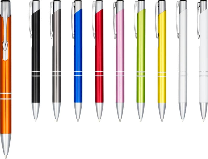 Moneta anodized aluminium click ballpoint pen (black ink) 4