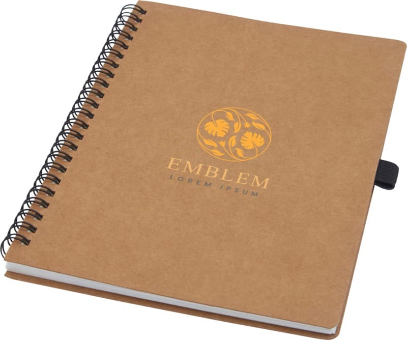 Cobble A5 wire-o recycled cardboard notebook with stone paper 5