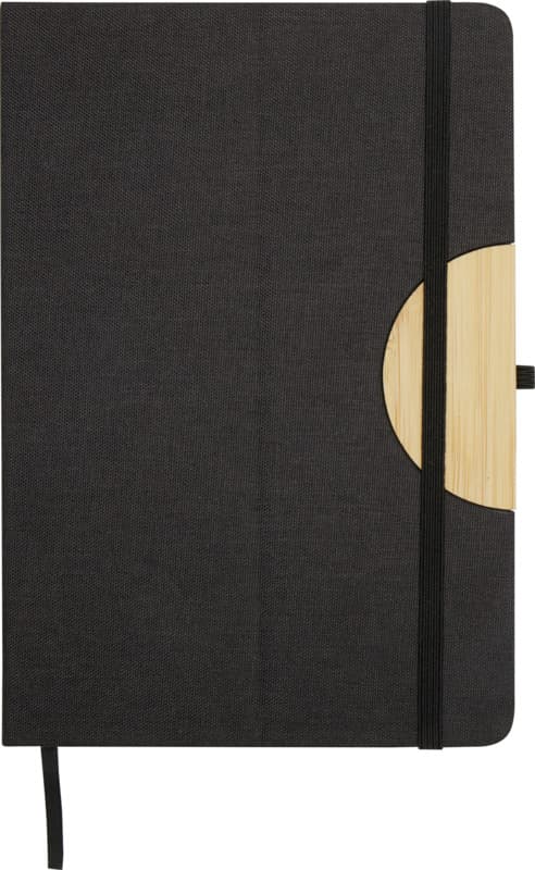 Laura A5 hard cover notebook and ballpoint pen gift set (black ink) 2