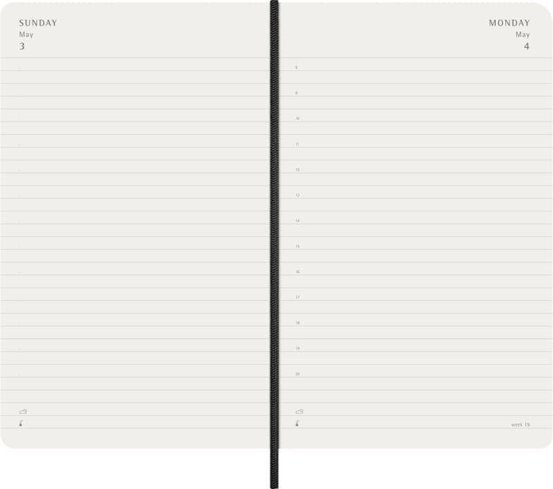 Moleskine soft cover 12 month L daily planner 5