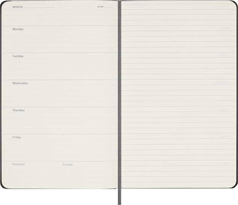 Moleskine hard cover undated L weekly planner 5