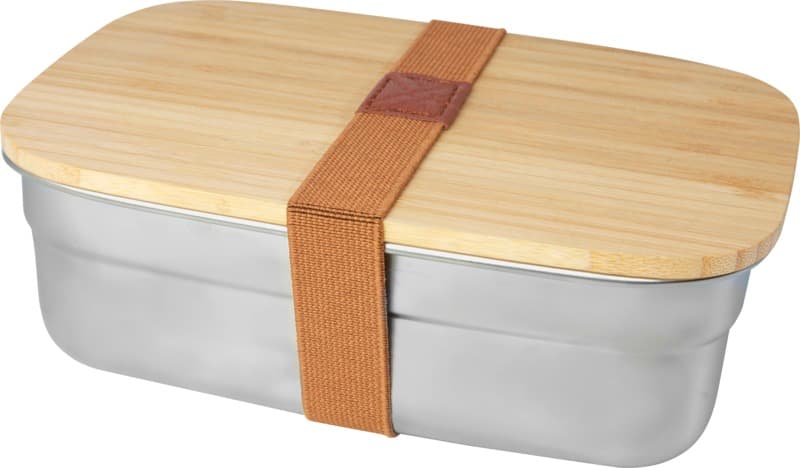 Tite 700 ml stainless steel lunch box with bamboo lid