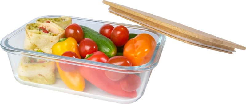 Roby 1000 ml glass lunch box with bamboo lid 3
