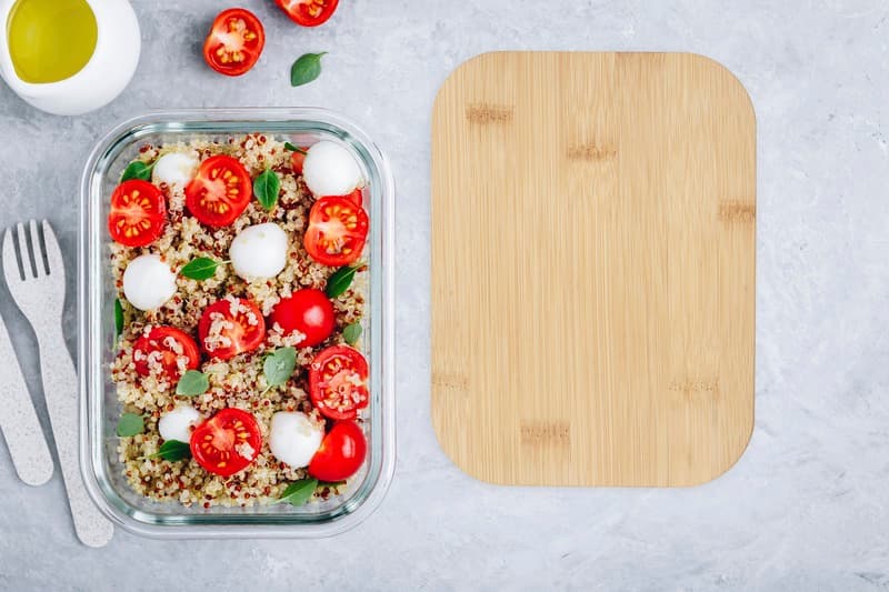 Roby 1000 ml glass lunch box with bamboo lid 4