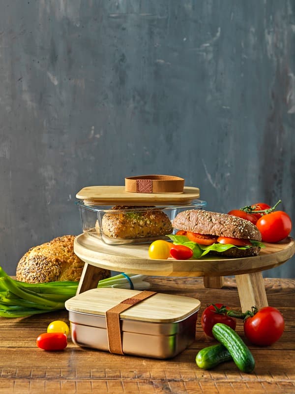 Roby 1000 ml glass lunch box with bamboo lid 5