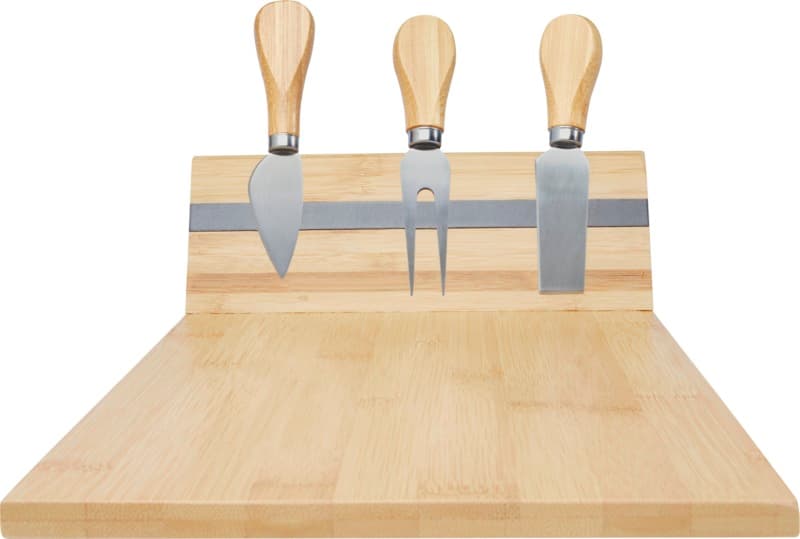 Mancheg bamboo magnetic cheese board and tools 2