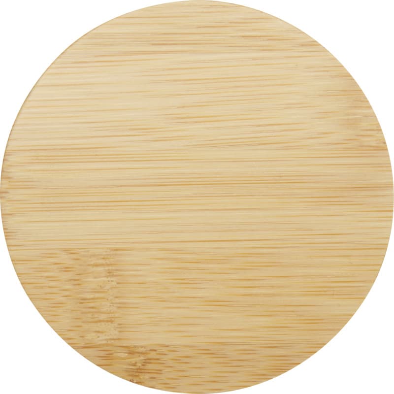 Leona 350 ml glass cup with bamboo lid 2