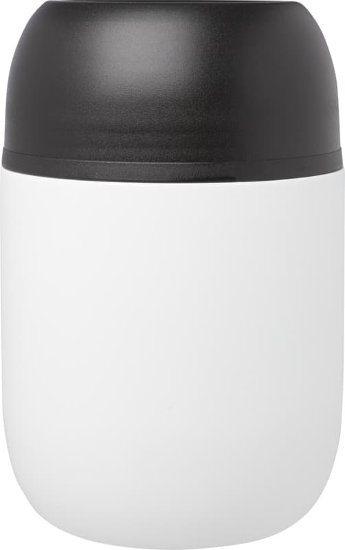 Supo 480 ml double-walled recycled stainless steel lunch pot with foldable spoon 2