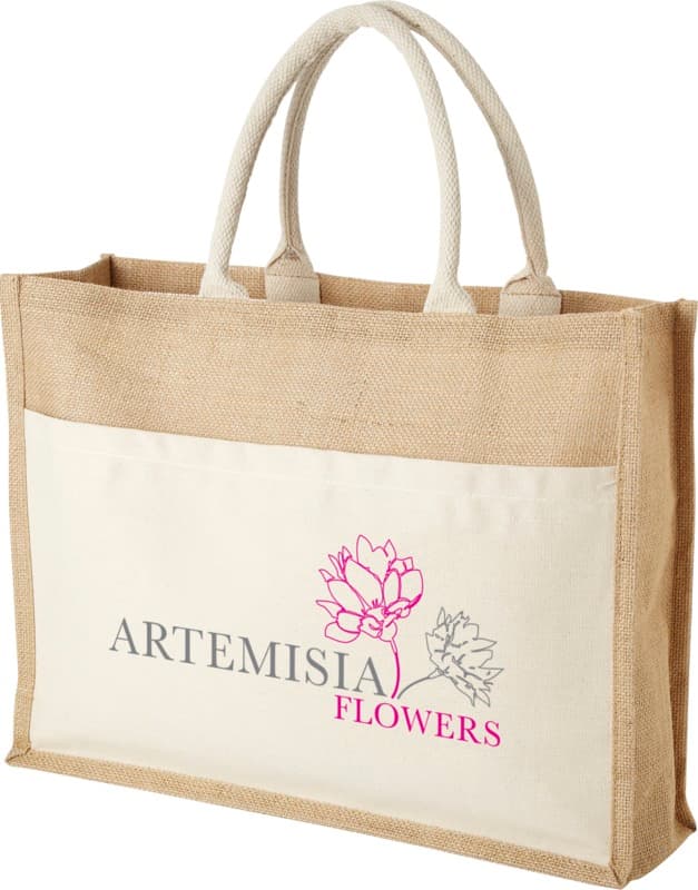 Mumbay cotton pocket jute tote bag 18L 4