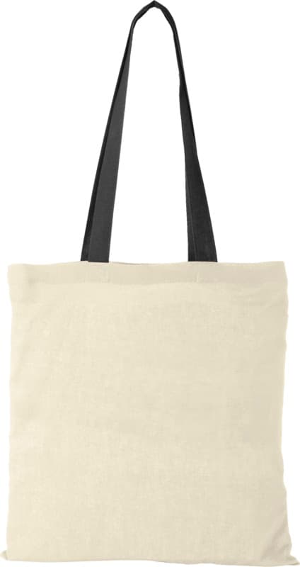 Nevada 100 g/m² cotton tote bag coloured handles 7L 2