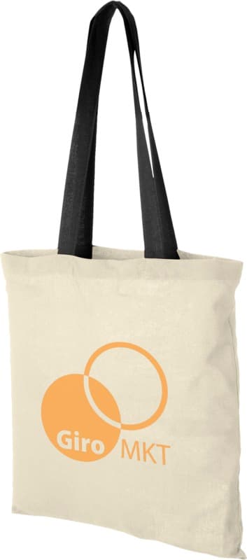 Nevada 100 g/m² cotton tote bag coloured handles 7L 4