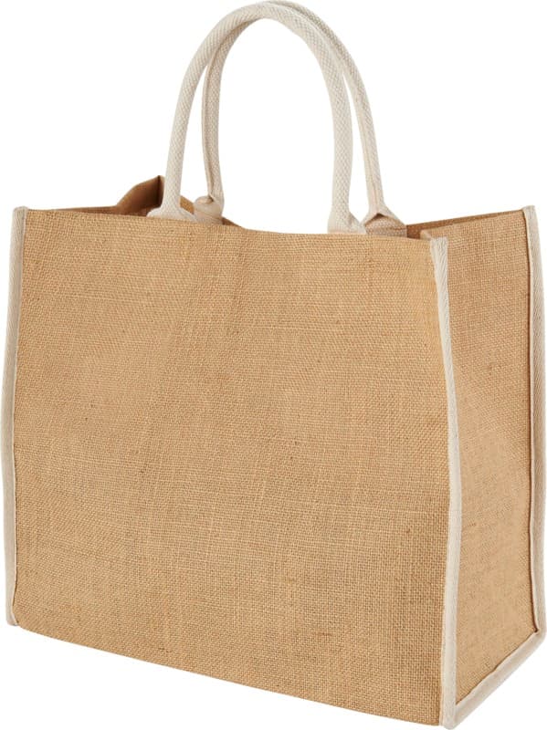 Harry coloured edge jute tote bag 25L