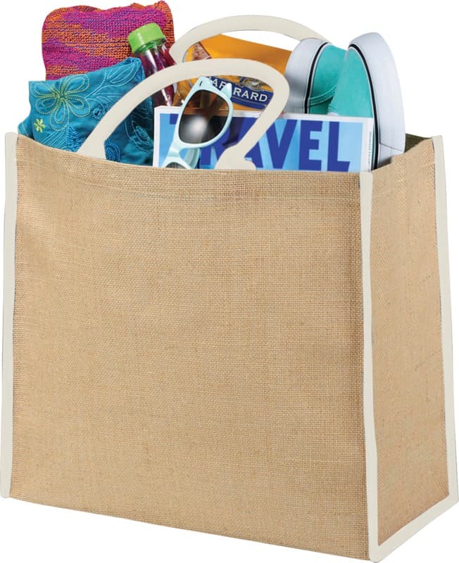 Harry coloured edge jute tote bag 25L 3
