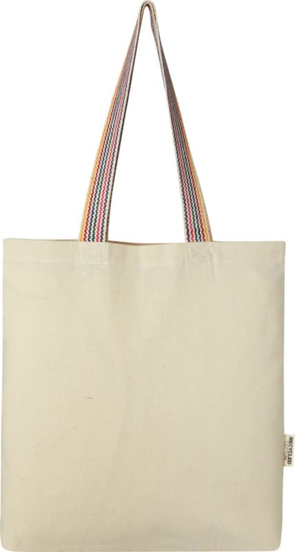Rainbow 180 g/m² recycled cotton tote bag 5L 2