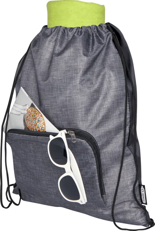 Ash recycled foldable drawstring bag 7L 4