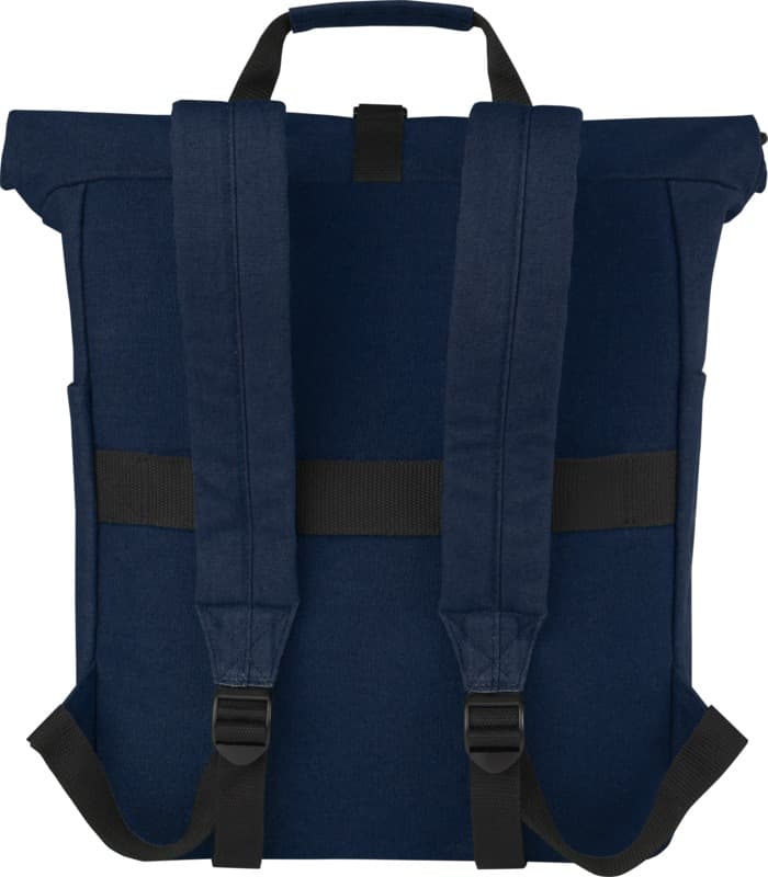 Joey 15” GRS recycled canvas rolltop laptop backpack 15L 3