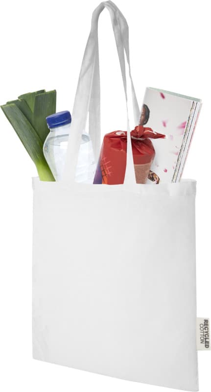 Madras 140 g/m2 GRS recycled cotton tote bag 7L 3