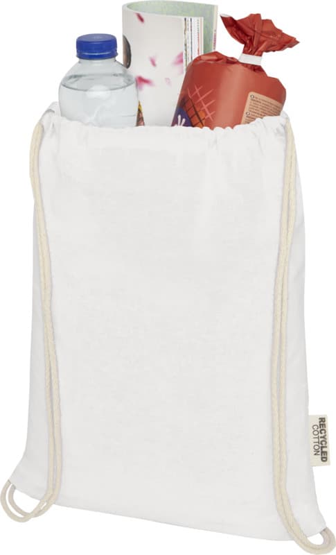 Oregon 140 g/m² GRS recycled cotton drawstring bag 3