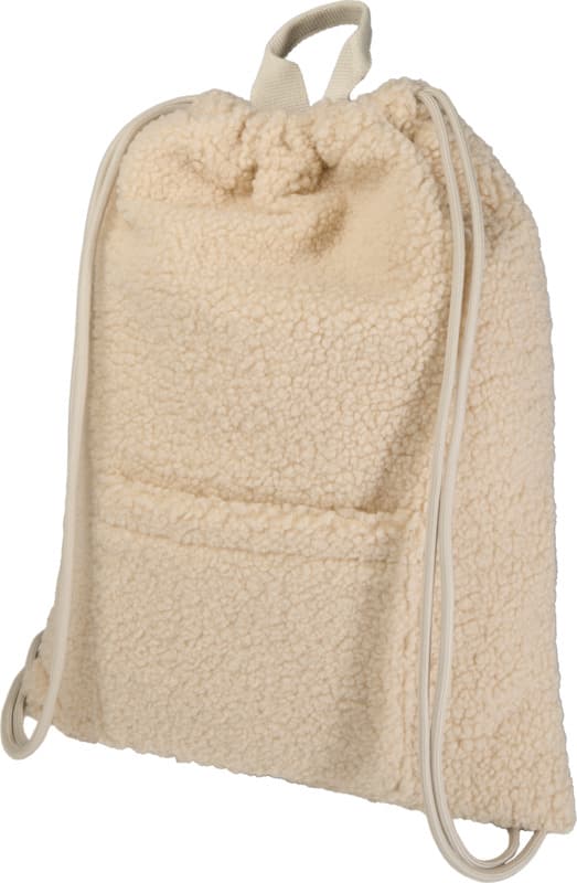 Bear GRS recycled sherpa drawstring backpack 9L