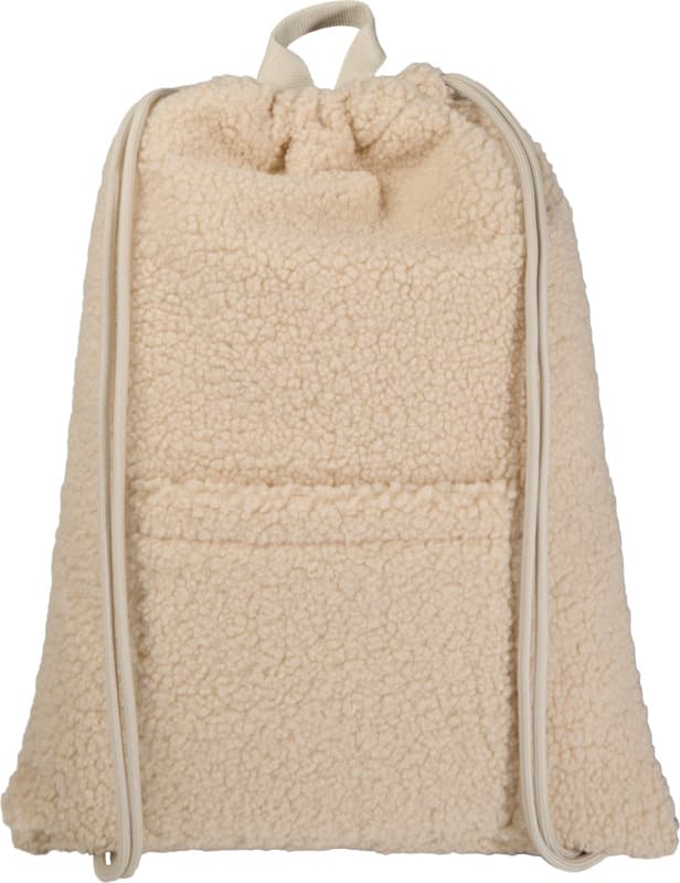 Bear GRS recycled sherpa drawstring backpack 9L 2