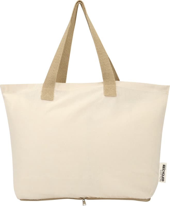 Sierra 140 g/m² GRS recycled foldable cotton tote bag 12L 2