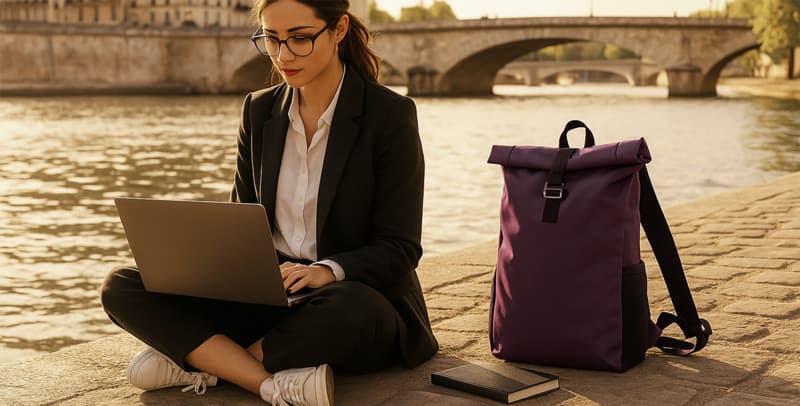 Citizen Green Vanguard recycled backpack  2