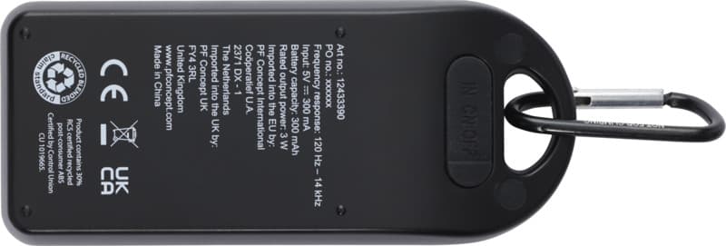 Omni 3W IPX4 RCS recycled plastic Bluetooth® speaker 3