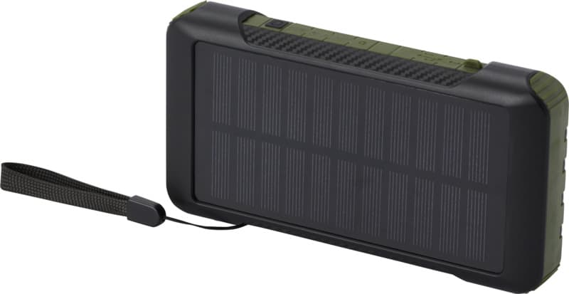 Soldy 10.000 mAh RCS recycled plastic solar dynamo power bank 