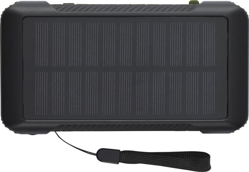Soldy 10.000 mAh RCS recycled plastic solar dynamo power bank  2