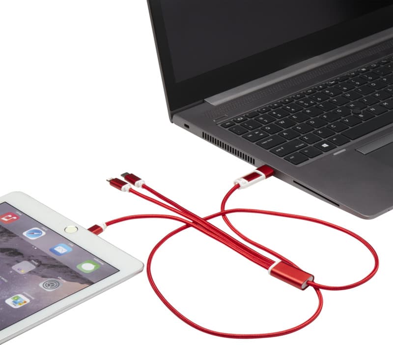 Versatile 5-1 recycled aluminium charging cable 3