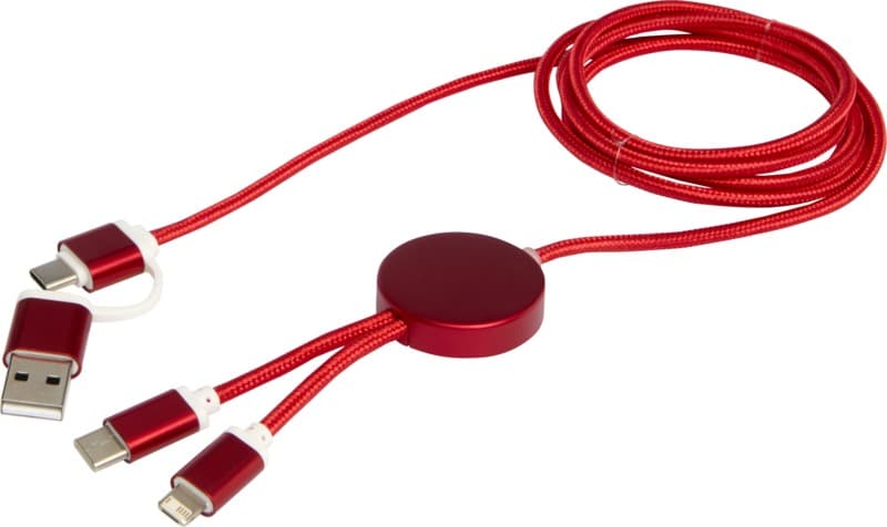 Alasia 5-in-1 recycled aluminium and plastic 150 cm data sync and 27W fast charge cable 5