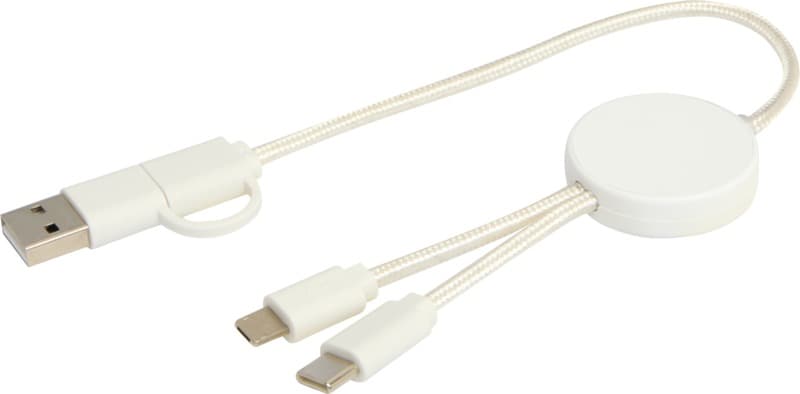 Citala 5-in-1 recycled plastic 30 cm data sync and 27W fast charge cable 4