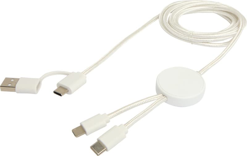 Citala 5-in-1 recycled plastic 150 cm data sync and 27W fast charge cable 5