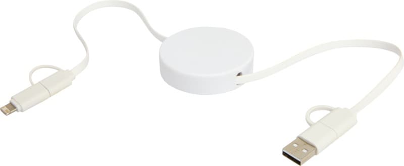 Citala 5-in-1 recycled plastic 90 cm retractable data sync and 40W fast charge cable 4