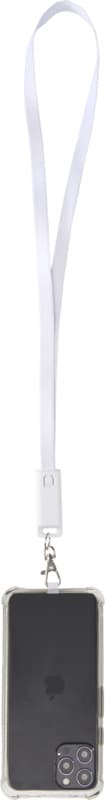 Franz recycled plastic smartphone lanyard with built-in data sync and 65W fast charge 5-in-1 cable 3