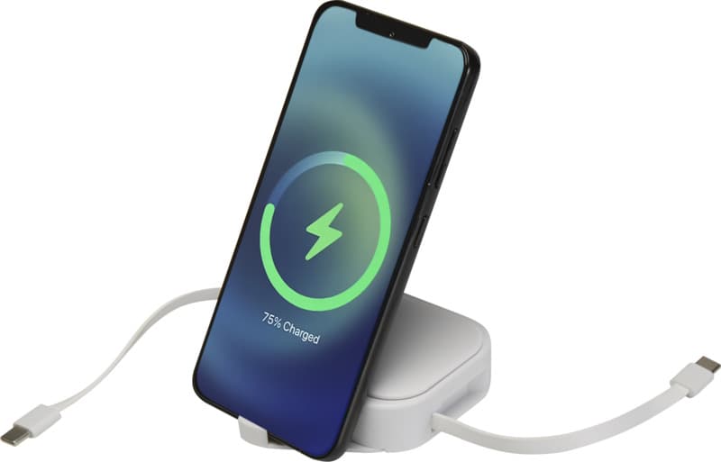 Gloas 5-in-1 recycled retractable data sync and 100W fast charge cable with smartphone tool kit 5