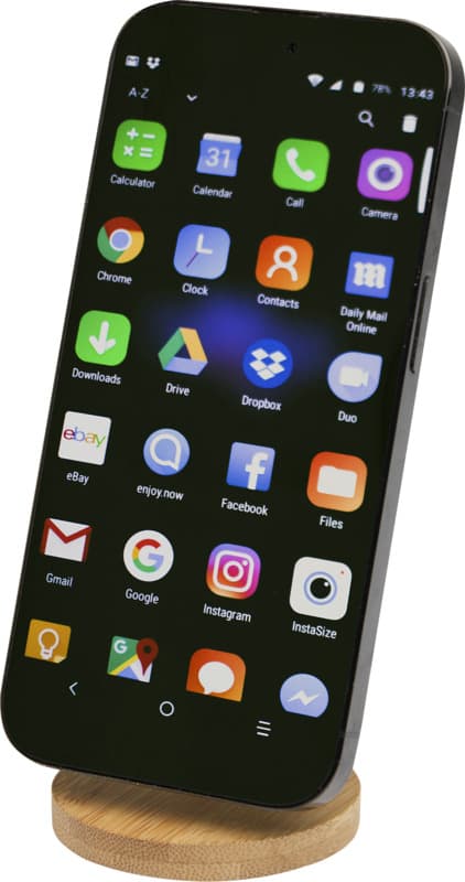 Alcor recycled plastic foldeable magnetic phone stand with bamboo details 5