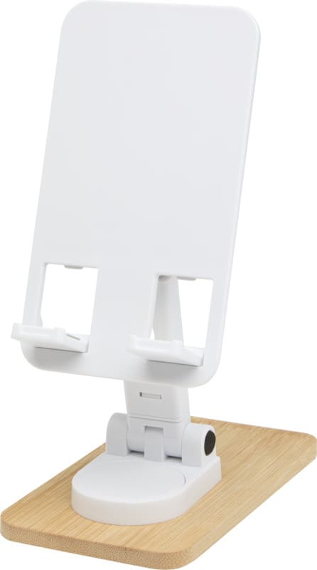 Alfirk recycled plastic foldeable desk phone stand with bamboo details 3
