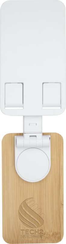 Alfirk recycled plastic foldeable desk phone stand with bamboo details 4