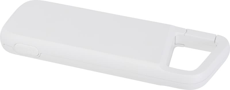 Alkes 5000 mAh 12W recycled plastic water resistant power bank with carabiner 4