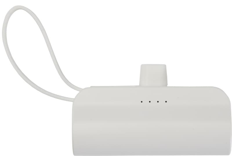 Alnair 5000 mAh 10W recycled plastic Type-C power bank with built-in flip stand and 2-in-1 cable 2