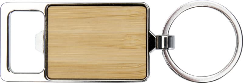Snapper bamboo keychain with bottle opener 2
