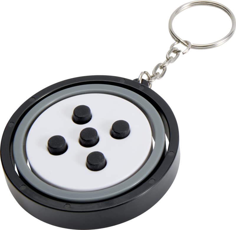 Spinx recycled plastic gyroscope fidget keychain
