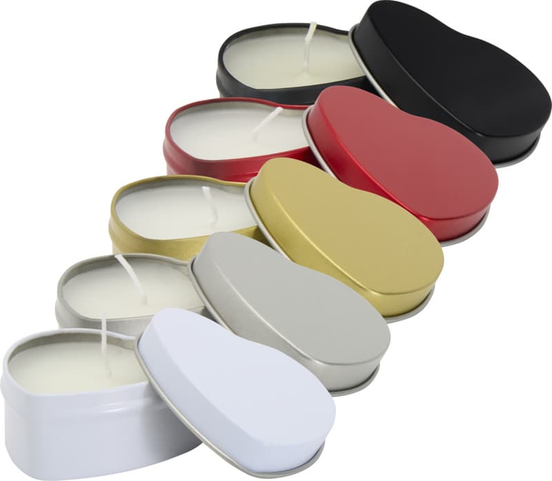 Blissful heart-shaped tin candle with vanilla aroma 4
