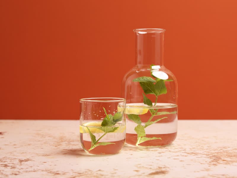 Amelie glass carafe and cup set with matt finish 3