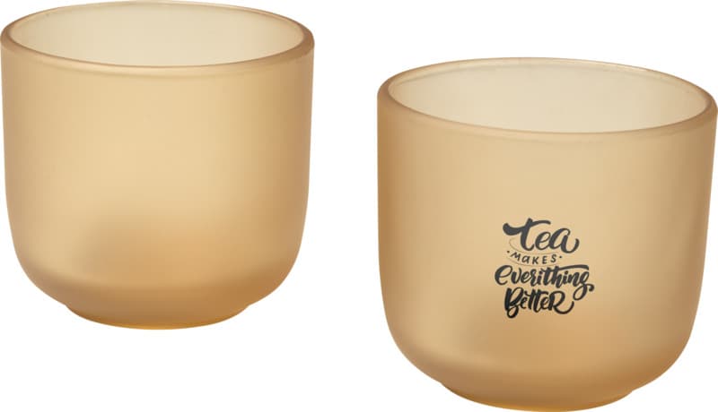 Male 200 ml glass cups with matt finish - set of 2 3