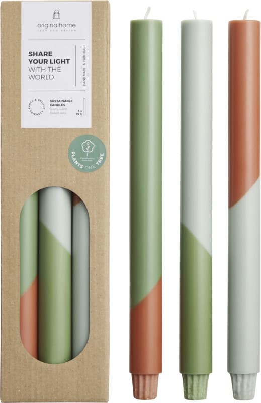 Originalhome Eden diagonal candles - set of 3 5