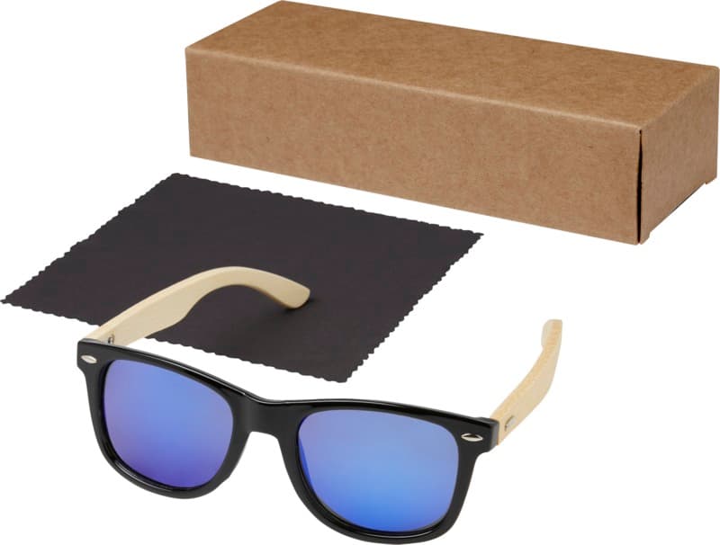 Taiyō rPET/bamboo mirrored polarized sunglasses in gift box 4