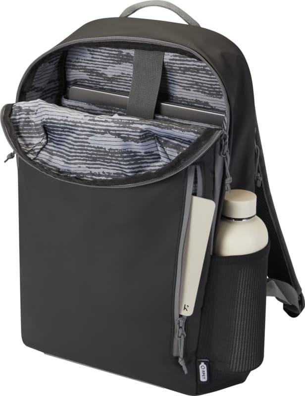 Aqua 15" GRS recycled water resistant laptop backpack 21L 5